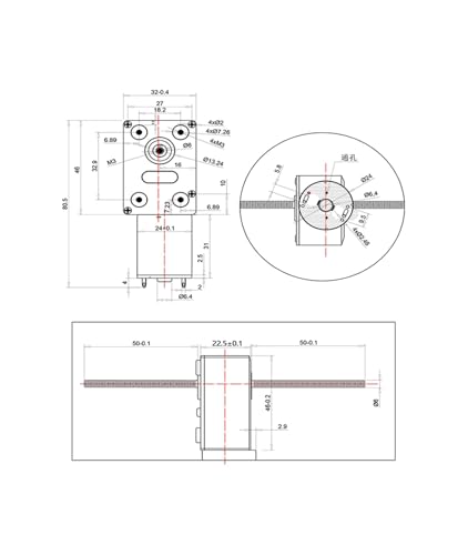 Moteur de réduction 24V JGY-370 basse vitesse pour motorisation de volets et modélisme - 2