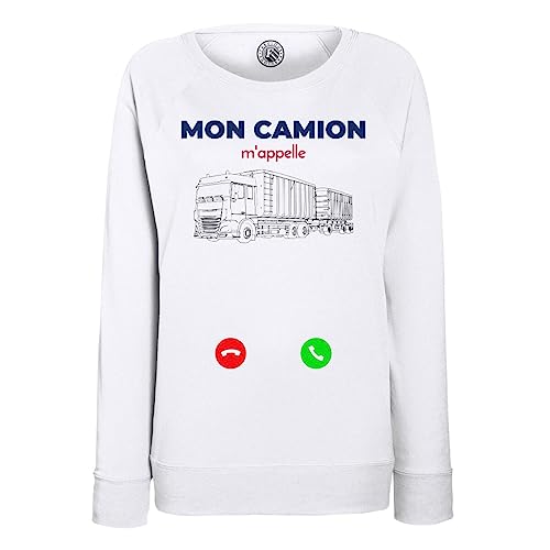 Sweatshirt femme passion voyage idéal pour les trajets en camion et road trips