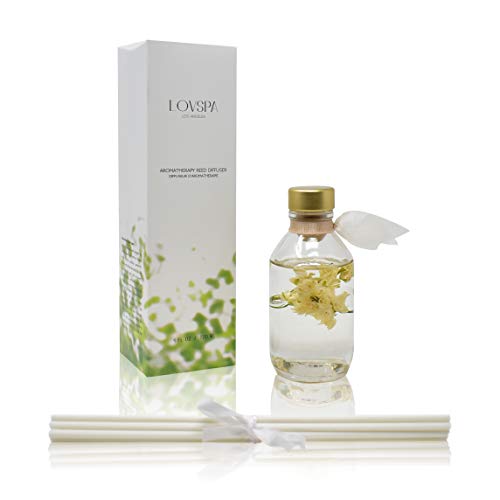 Lovspa Coconut Cabana Reed Diffuser Scented Sticks Gift Set - Tropical Blend Of Madagascar Vanilla, Toasted Coconut & Creamy Sandalwood Essential Oils - Made In The Usa #TOP1