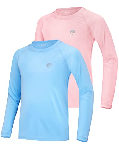 Image of Boys UPF 50+ Swim Shirt Long Sleeve, 1 or 2 Pack Rash Guard Tops