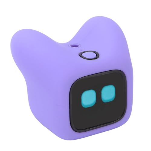 Asixxsix Desk Robot, Emotional Recognition Voice Commands AI Robot Pet with Magnetic Charging Dock for Kids Adults Interactive Learning Companion Compact Portable Design (Purple) - Image 3
