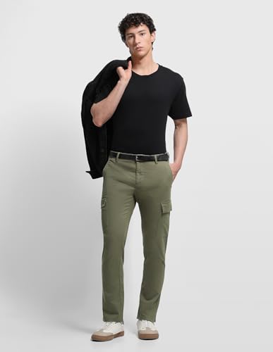 Image of Arrow Casual Solid Slim Fit Trouser