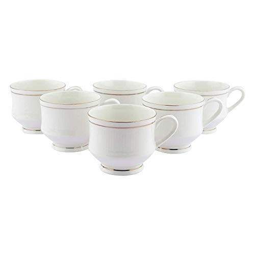 Image of Bone China Coffee Mug - 6 Pieces, White, 140 ml
