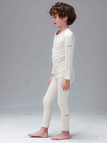 Mini-K Toddler Boys Girls Fleece Lined Soft Thermal Underwear Base Layer Long John Set Pajamas (Ivory, 5T)… #TOP6