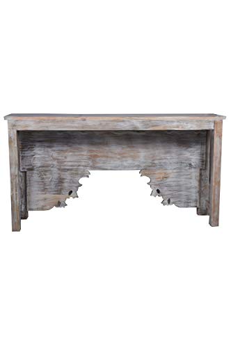 Orientalische Konsole Sideboard schmal Gassan Weiss 170cm | Orient Vintage Konsolentisch orientalisch handgeschnitzt… – Bild 5