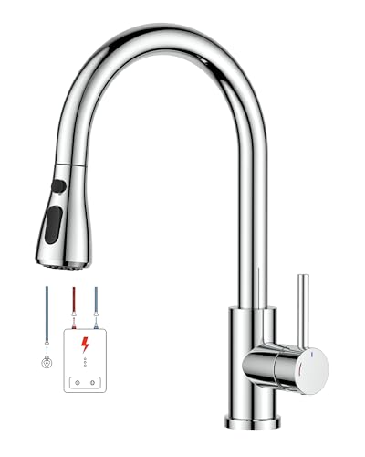 FORIOUS Wasserhahn Küche Küchenarmatur mit Herausziehbarer Brause Ausziehbar Armatur Mischbatterie Spültischarmatur 360 Schwenkbar Mehrere Strahlarten Polierter Chrom Niederdruck