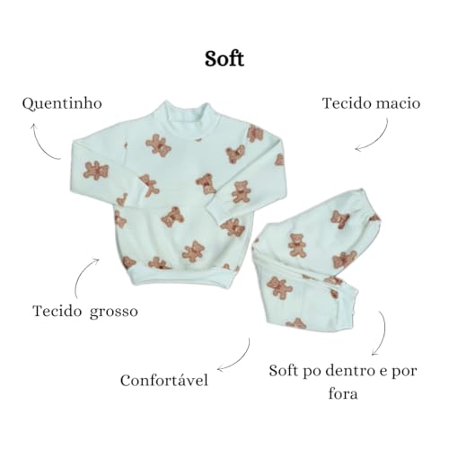 Kit 3 Conjuntos de Inverno Soft Infantil Bebê 0 à 4 anos (BR, Numérico, 4, Regular, Menino)