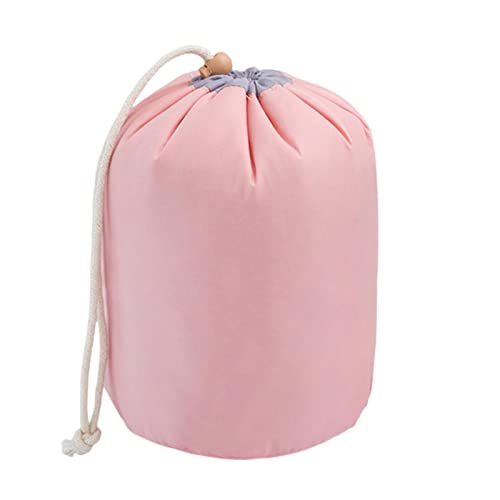 MOGSA Sac à cosmétiques en forme de seau avec cordon de serrage - Rose