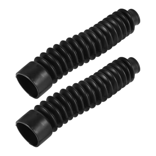 POPETPOP Cache-Fourche de Moto Protection Fiable et Facile à Installer Noir en Caoutchouc 1 Paire pour Amortisseurs, Adapté pour Usage Général