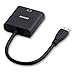 BENFEI Mini HDMI to VGA Adapter, Gold-Plated Mini HDMI to VGA Adapter (Male to Female) for Ultrabooks, notebooks, Tablets, Cameras and camcorders - Black