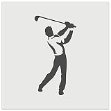 Man Swinging Golf Club Wall Cookie DIY Craft Reusable Stenci...