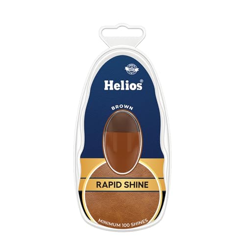 Image of Helios Rapid Shine Shoe Shiner | Instant Gloss Finish | Mess-Free Sponge Applicator | Long-Lasting Performance | Minimum 100 Shines Each