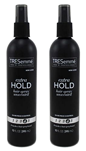 Tresemme Hairspray Extra Hold Unscented 10 Ounce Pump (295ml) (Pack of 2)