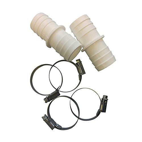 Raccord Connexion de Tuyau Lot de 2 avec 4 Colliers de Serrage Ø 32 mm à 38 mm de Diamètre Cover