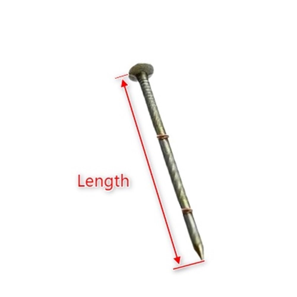 70mm Collated Wire Coil Siding Straight Nails, 15-Degree Full Round-Head Nails for Industry DIY 250pcs
