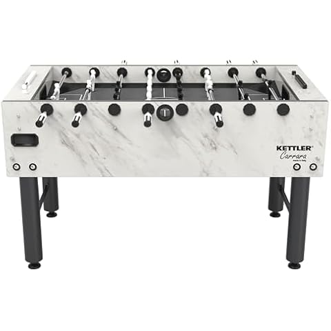 KETTLER Carrara Outdoor Foosball Table with 360 Degree Goalie Rotation, 5 Resin Balls, 5 Cork Balls and Premium Storage Cover Cover