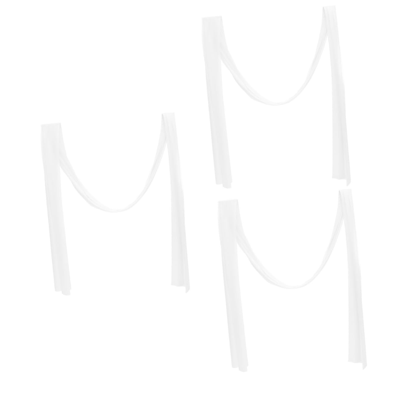 TOPBATHY 3St Hintergrundschleier im Freien Hochzeitsvorhang Deckenvorhang Gardinen hochzeitsdeko Fenstervorhänge Hochzeitsbogen Stoffvorhang Hochzeitsbogenplatten Schönheitsgarn Weiß