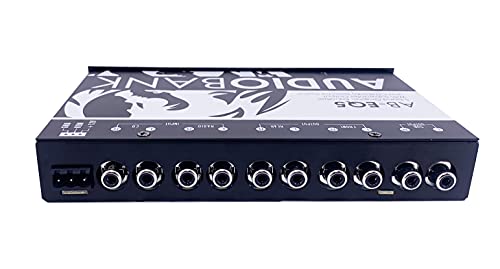 AUDIOBANK AB-EQ5 Five Bank Indash Graphic Equalizer 1/2 din RCA Outputs / Gold Plated Connectors and Separate Controls for Master System