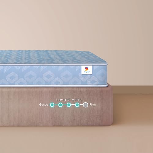 Image of Sleepwell Ortho Mattress | Queen Size 84x66x8 Inch | Medium Firm Orthopedic Spine Support | Pressure Point Relief | Resitec Foam with VPF | Neem Fresche Anti-Microbial | 10 Years Warranty