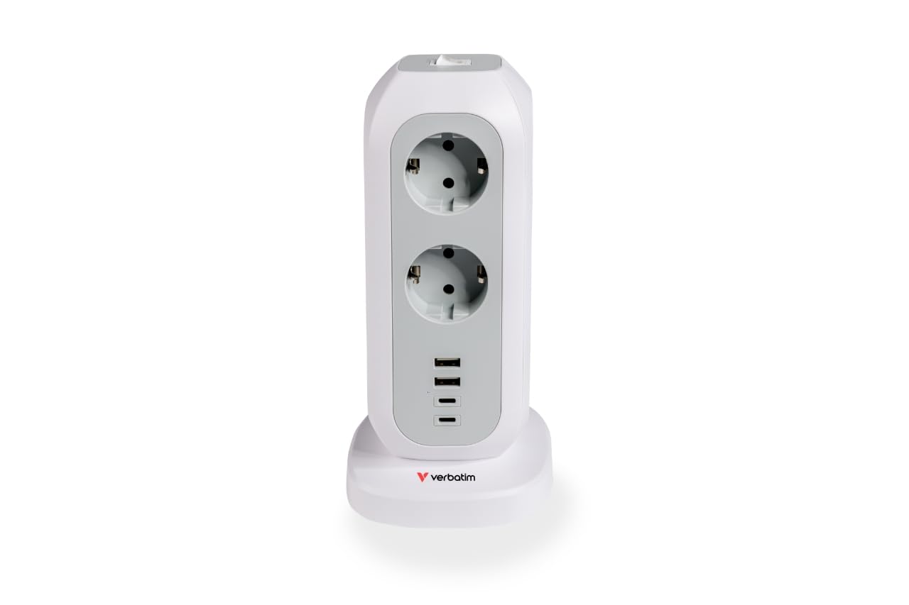 Stekkerdoos - 4 stopcontacten 2 USB-poorten - aan/uit schakelaar