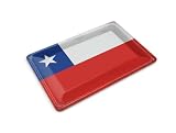Femer Tarjeta postal de chapa con bandera de Chile (14 x 10 cm), diseño vintage