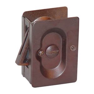 Emtek 2101 Cerradura de Bolsillo para Puerta de Paso de 3-1/2 Pulgadas de Alto, Acero Satinado miniatura 1