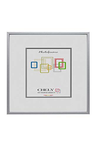 CHELY INTERMARKET | 5A4C | Marco de Fotos 20x20cm MOD 3507 (Plateado) | Estilo galería | Marco de Madera para decoración de casa | Fotografías de Boda | Listado de Precios.(3507 20x20 0,35)