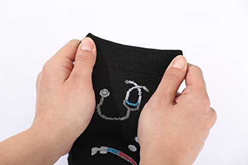 LEOSTEP Compression Socks for Women and Men – Knee High stockings for Circulation, Nurses, Running, Hiking, Non-Slip(4 Pack)4