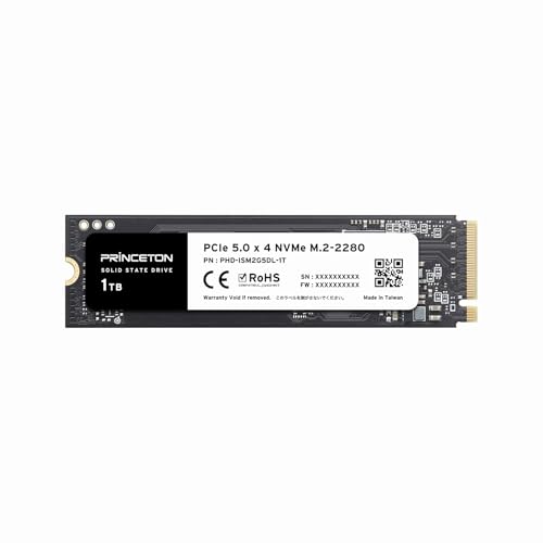 Amazon | プリンストン M.2 PCIe5.0x4 NVMe 対応 内蔵型SSD (1TB) PHD