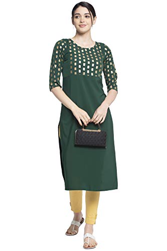 Image of ALC Creation Women's Crepe Printed Straight Kurti