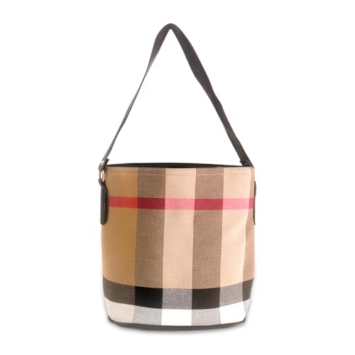 Image of Tote Bag for Women plaid purse Designer Handbags Plaid Womens Purses and Bucket bag Canvas tote handbags black shoulder women designer