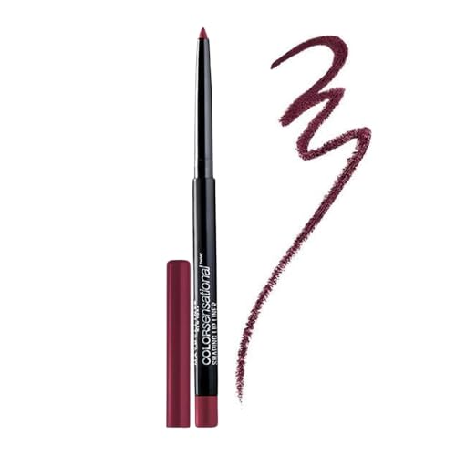 Maybelline Lipstick Color Sensational Lip Liner, Nourishing Formula to Sculpt, Define and Prevent Colour, Feathering or Bleeding, Shade: 110 Rich Wine 5g