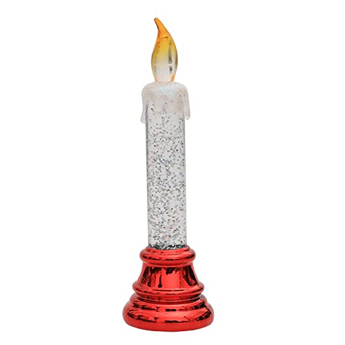 Luz de vela de Navidad con base para configuración de mesa decoración navideña lámpara eléctrica batería para batería de ventana lámpara de calor alimentada candelabro con base