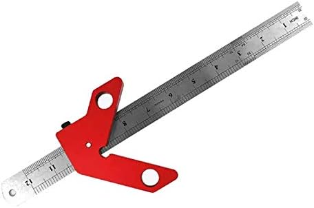 YX-3 Woodworking Magnetic Center Scriber Finder 45 90 Degrees Angle Line Caliber Ruler Metric and Inch Wood Measuring Scribe Tool