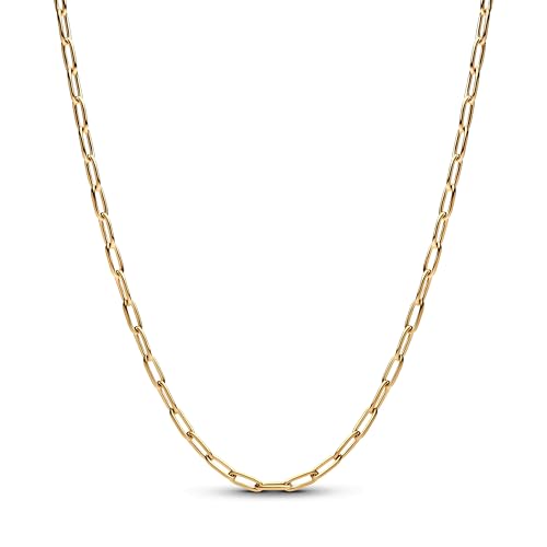 PANDORA Me 363416C00-70 - Collar alargado de plata de ley con aleación de metal chapado en oro de 14 quilates, compatible con la colección ME, 70 cm, 70cm, Plata esterlina, No es una piedra preciosa