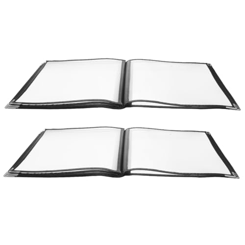 PRETYZOOM Commercial Menu Holders 2 Pack 6 Page 12 View Restaurant Menu Book Holder Practical Stylish
