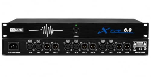 Image of DaBeatz XTR 6.0 Feedback Suppressor, 6 Mic In / 6 Line Out Anti-Howling Processor with Auto Feedback Elimination, Frequency Shift & 24-Bit /96kHz DSP for Stage, Conference, PA System & Karaoke