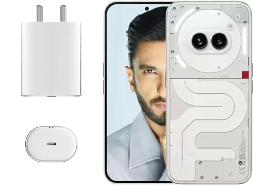 Image of Nothing Original 45W Type C Fast Charger Adapter for Phone 2a Plus /Phone 2A /Phone 2 /CMF Phone 1 /Buds /Ear Stick, Upto 45 W USB C Charging Adaptor, 45watt Charge, White (Phone 2A)