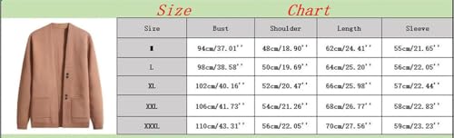 Men's Cardigan Sweater with Pockets Mens Long Sleeve Single-Breasted Knitted Cardigans4