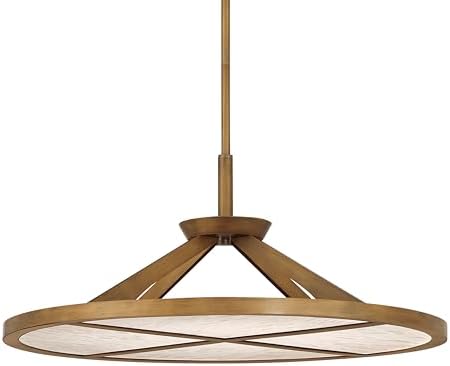 Minka Lavery 2687-788-L Stiles 28" Wide Pendant - Ashen Gold with Alabaster