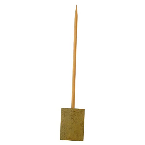 Single Prong Bamboo Pick Skewer with Block End (Case of 20