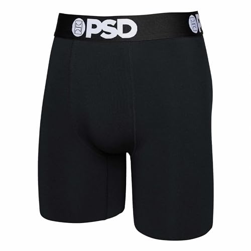 PSD Underwear Mens Boxer Briefs - Solid Basics, Standard Length Pack & Singles, Soft & Breathable Boxer Briefs for Men