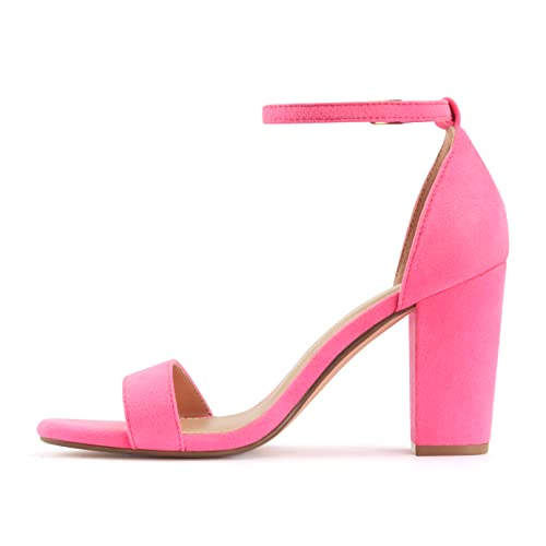 Image of PARTY Women's Chunky Block Heels Open Toe Ankle Strap 3 Inch Heeled Sandals Comfortable for Wedding and Prom