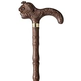 BCJMKDX Gehstöcke, Die Handgeschnitzte Wenge-Krücke, rutschfest und leicht(B,90Cm(Use Height 170 175Cm))