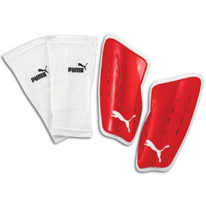 PUMA v3.08 Slip rouge protège-tibias de football pour éviter les coups