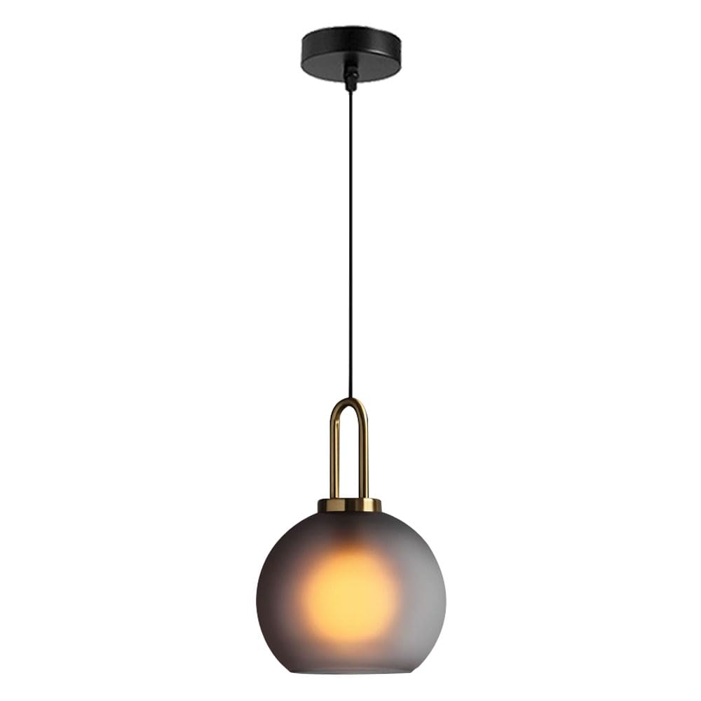 ZGDHWCR Single Head Ceiling Hanging Light, E26 Light Source Flush Mount Chandelier, Modern Industrial Style Pendant Lamp, Living Room Balcony Bedroom Decoration Light Fixtures