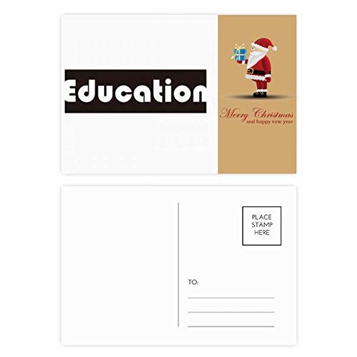 Cartes postales pour cours Noir Père Noël enseignement majeur lot de 20 matériel