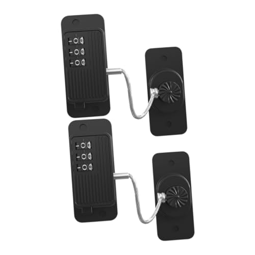 Mikikit 2Piezas Cerraduras de Seguridad y Refrigerador Instalación Adhesiva Candados de Combinación y Muebles