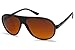 Retro 80s Round Over Sized XL Large Blue Blocker Plastic Aviator Sunglasses