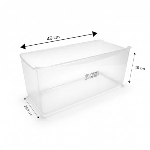 Image of Home Pro Spares | Refrigerator Vegetable Box /Veg Basket - Perfect Fit for 180L to 190L Single Door Refrigerators Compatible with LG Single Door Refrigerators(191 Box)